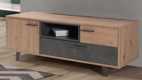 Młodzieżowa szafka RTV Raven 131 dąb artisan/beton
