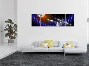 Obraz skaczącego piłkarza (170x50 cm)