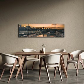 Obraz - miasto portowe (170x50 cm)