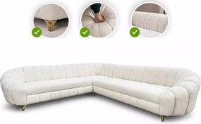 Verno – ekskluzywny narożnik z funkcją spania, przeszyciami i możliwością personalizacji tkaniny oraz nóżek