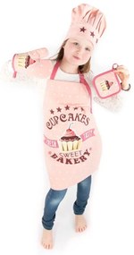 Bawełniany zestaw kuchenny dla dzieci 4 elementy Cupcakes – Tiseco Home Studio