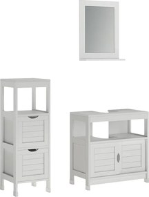 Zestaw mebli łazienkowych biały 60x30x60 vilda