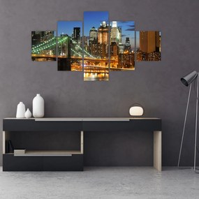 Obraz - Most z Nowym Jorkiem (125x70 cm)