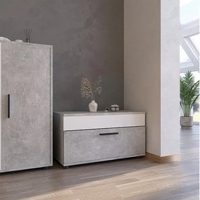 Szafka do salonu beton/biały 70.8x35.3x38.9 berno
