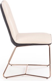 Krzesło z podstawą w kolorze różowego złota K390
