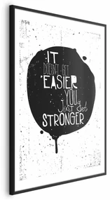 Plakat Stronger 29,7x42 cm z ramą czarną z marginesem ARTGEIST B