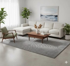 Dywan nowoczesny Art 3D Geometria szary 240 cm x 340 cm