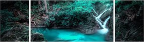 Obraz - Turkusowe jezioro (170x50 cm)