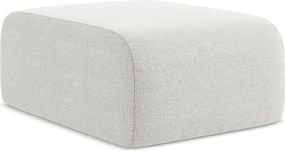 Pufa - z tkaniny bouclé - biały - LANI