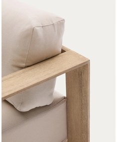 Beżowo-naturalna sofa ogrodowa z litego drewna akacjowego Ambra – Kave Home