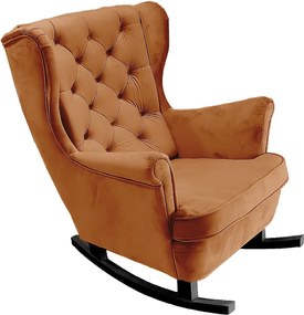 Fotel Relax z Tapicerowanym Siedzeniem i Podłokietnikami, Fotel TV 102x81x95cm Pomarańczowy_29824