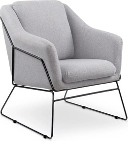 Fotel z poduchą na czarnych płozach Soft 2