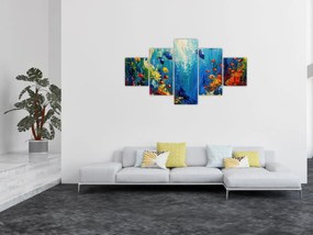Obraz - Malowanie podwodnego świata (125x70 cm)