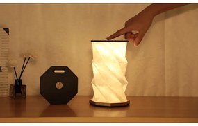 Czarna lampa stołowa LED (wysokość 18 cm) Twist Hexagon – Gingko