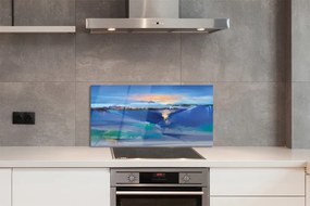 Szklany Panel Chmury nad Koronami Drzew