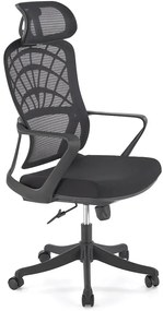 Czarny fotel obrotowy z mechanizmem tilt F0-N15
