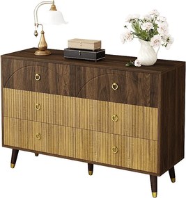 Nowoczesna komoda 3-szufladowa - 120 x 40 x 81 cm - do salonu/jadalni/korytarza - MDF + płyta wiórowa - naturalna