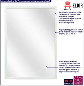 Srebrne aluminiowe lustro w stylu nowoczesnym F8-K92