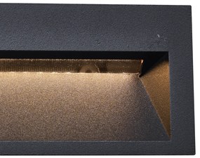 Zewnetrzna Nowoczesna oprawa ścienna wpuszczana czarna 16 cm z LED IP65 - Mert Nowoczesny Oswietlenie zewnetrzne