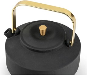 Czarny żeliwny dzbanek do herbaty z sitkiem 1 l Shangdong – Bredemeijer