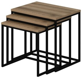 Stół składany Evia Walnut, 3 szt.