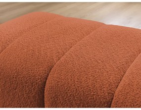 Podnóżek z materiału bouclé w kolorze terakoty Annecy – Bobochic Paris