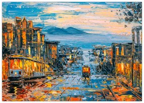 Obraz na szkle - Cable Car, San Francisco (70x50 cm)