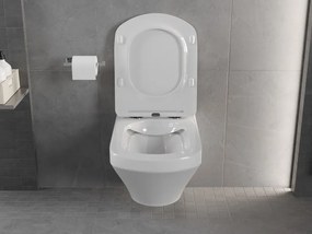 Mexen Vito miska wc Rimless z deską wolnoopadającą slim, duroplast, biała połysk - 30174000
