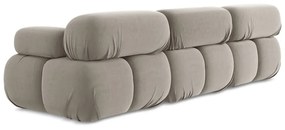 Beżowa aksamitna sofa modułowa 285 cm Lokua – Makamii