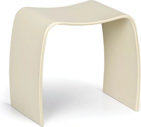 Stołek BENTWOOD II, skóra syntetyczna, kremowy