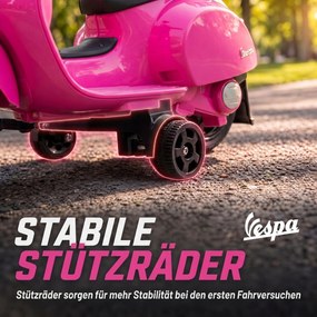 AIYAPLAY Elektryczny motorek dziecięcy Mini Vespa GTS 6V z akumulatorem litowym Ergonomiczne siedzisko i oparcie 1,5-3 lat | Aosom PL