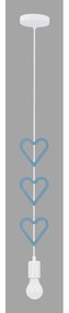 Biało-niebieska lampa dziecięca z metalowym kloszem Single – Candellux Lighting
