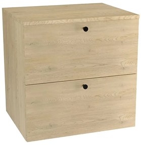 Wisząca szafka pod umywalkę w kolorze dąb cremona E0-T66