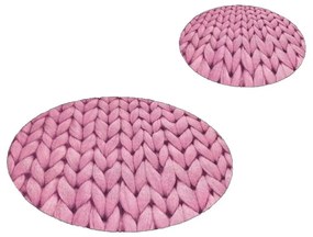 Różowe dywaniki łazienkowe zestaw 2 szt. ø 60 cm – Mila Home