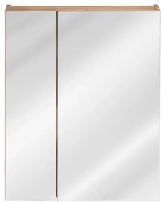 Szafka łazienkowa CAPRI 842 60 cm dąb z lustrem COMAD
