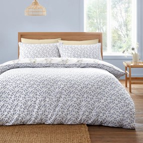 Biała adamaszkowa pościel dwuosobowa 260x220 cm Eloise Floral – Bianca