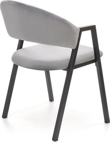 Velvetowe krzesło z podłokietnikami K473