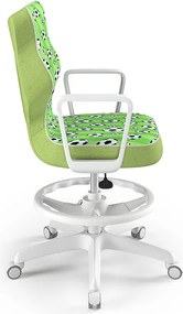 Krzesło do biurka Norm White rozmiar 5 (146-176,5 cm) z podnóżkiem i wzorami