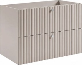 Szafka łazienkowa wisząca z wnęką na umywalkę 80 kaszmir, uchwyty w trzech kolorach, 80 x 44,4 x 57 cm
