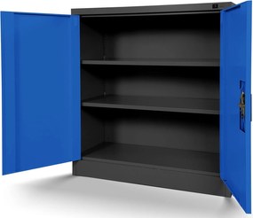 Szafka biurowa na dokumenty Beata 90x40x93 cm antracyt/niebieski