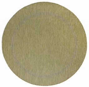 Dywan zewnętrzny Relax ramka zielony koło 200 cm x 200 cm