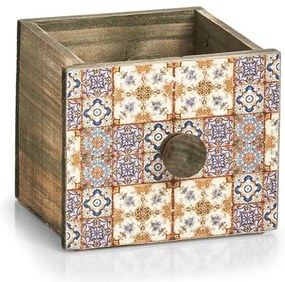 Szuflada dekoracyjna na przybory, kwiaty MOSAIC, 12 x 13 x 11,5 cm, ZELLER
