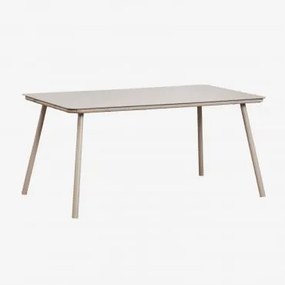 Stół Jadalny Prostokątny Ze Szkła I Aluminium (160x90 Cm) Arhiza Moka Brown - Sklum