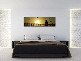 Obraz - Spacer po plaży (170x50 cm)
