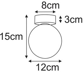 Szklany okrągły plafon P0-H19