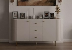 Komoda Opunio 165 cm – nowoczesna komoda z szufladami dąb cremona / beż piaskowy / dąb dunin