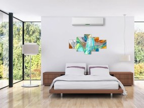 Obraz - Kolorowa abstrakcja (125x70 cm)