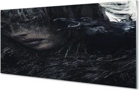 Szkło do Kuchni na Ścianę Tajemniczy Cień Postaci