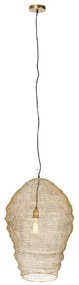 Orientalna lampa wisząca złota 70 cm - NidumKolonialny Oswietlenie wewnetrzne