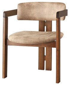 Krzesło do jadalni CO Beige and Walnut